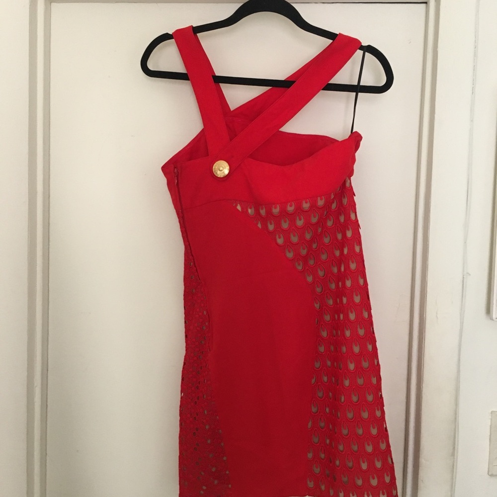 Versace for H&M Red Silk Mini Dress size 6 - Picture 8 of 8